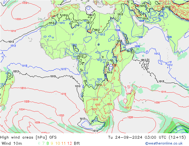 High wind areas GFS mar 24.09.2024 03 UTC