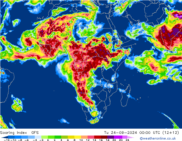 Soaring Index GFS di 24.09.2024 00 UTC