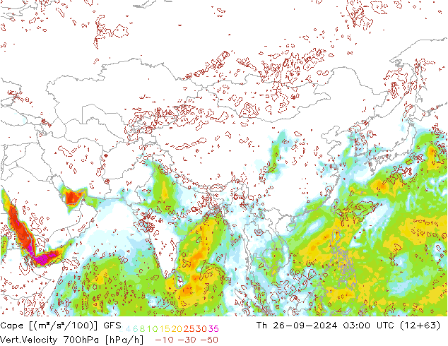 Cape GFS Per 26.09.2024 03 UTC