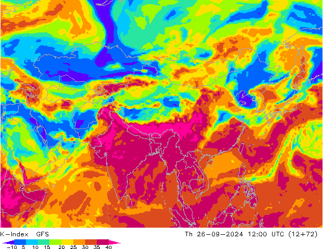 K-Index GFS Th 26.09.2024 12 UTC