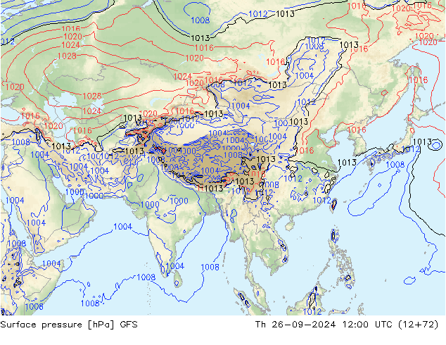 Yer basıncı GFS Per 26.09.2024 12 UTC