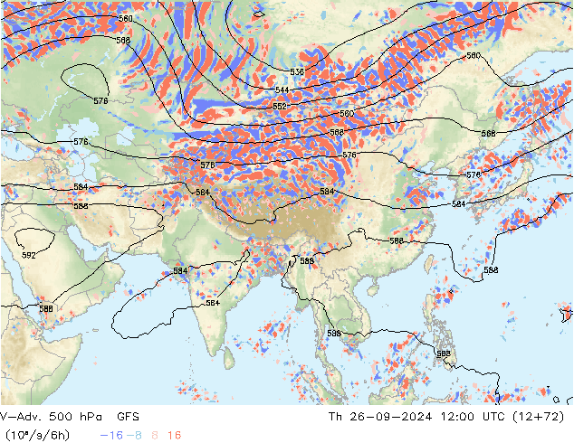 V-Adv. 500 hPa GFS Th 26.09.2024 12 UTC