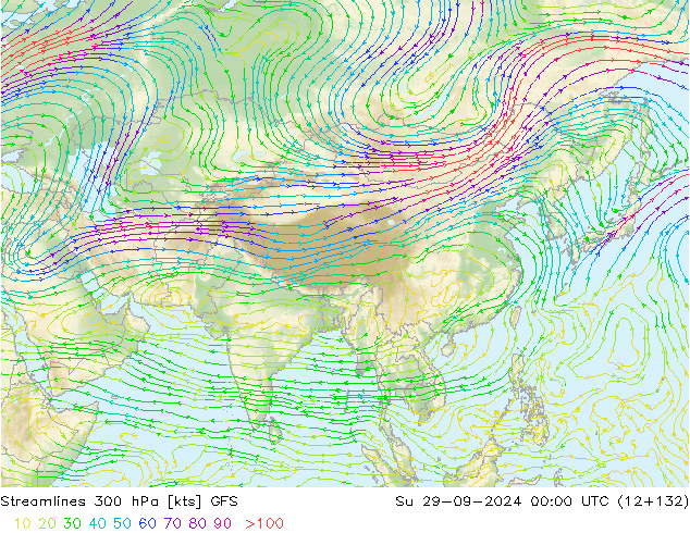  300 hPa GFS  29.09.2024 00 UTC