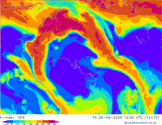 K-Index GFS Th 26.09.2024 12 UTC