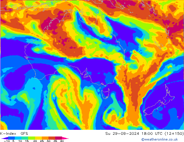 K-Index GFS Dom 29.09.2024 18 UTC