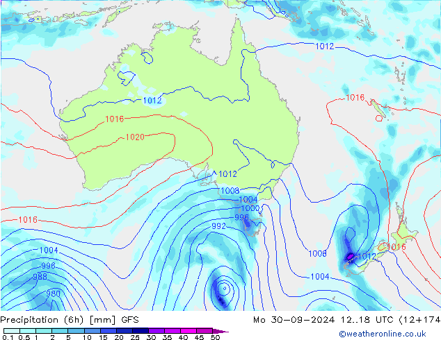 Z500/Rain (+SLP)/Z850 GFS Seg 30.09.2024 18 UTC