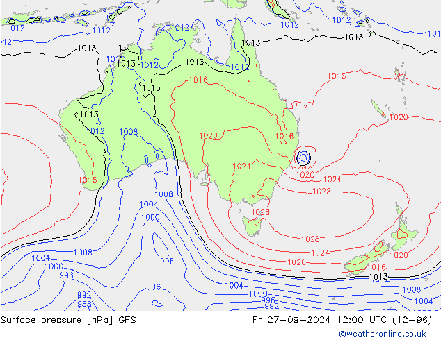 GFS: Pá 27.09.2024 12 UTC