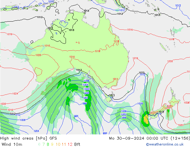 Sturmfelder GFS Mo 30.09.2024 00 UTC