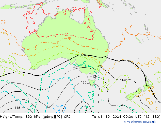 Z500/Rain (+SLP)/Z850 GFS mar 01.10.2024 00 UTC