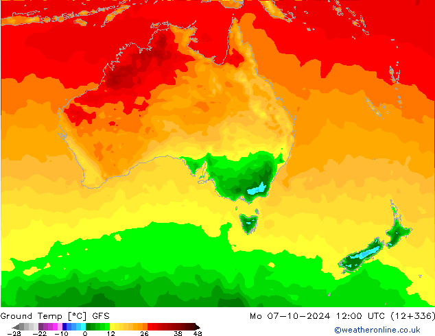 Ground Temp GFS Mo 07.10.2024 12 UTC