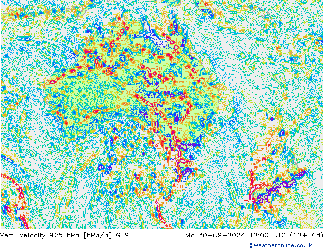 Vert. Velocity 925 гПа GFS пн 30.09.2024 12 UTC