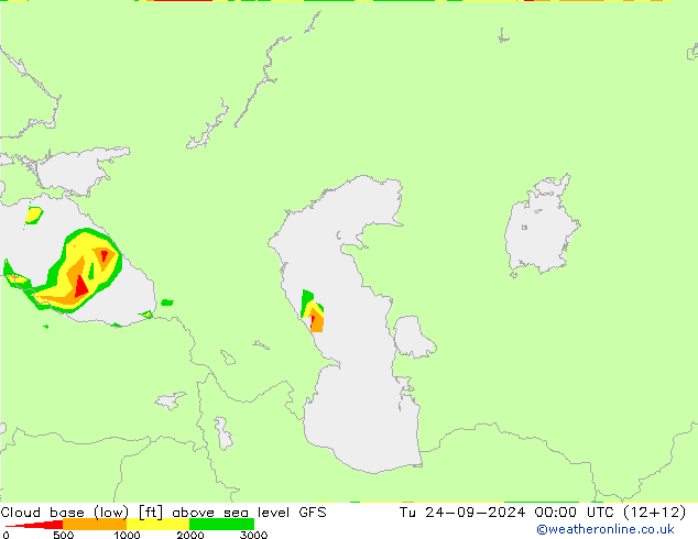 Cloud base (low) GFS mar 24.09.2024 00 UTC