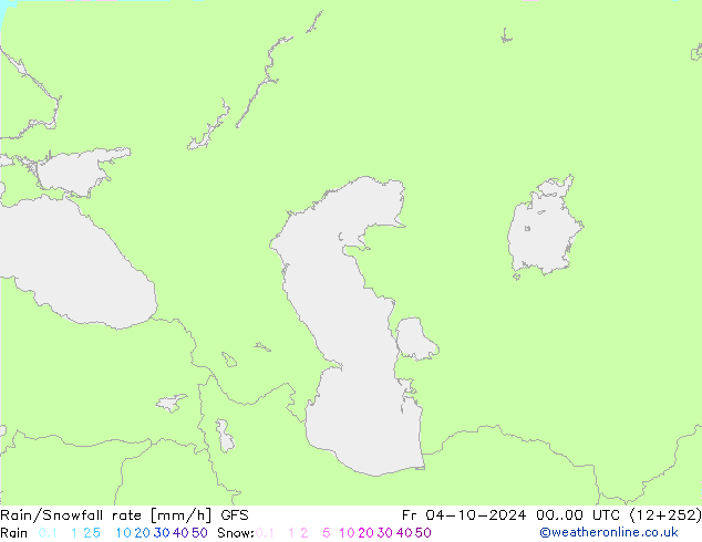 Rain/Snowfall rate GFS pt. 04.10.2024 00 UTC