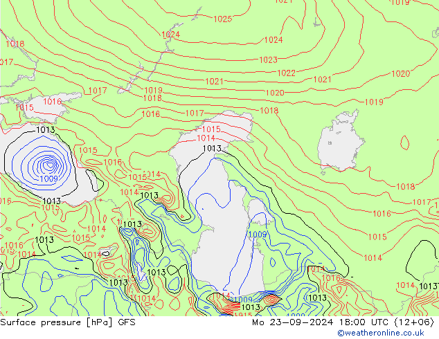 GFS: пн 23.09.2024 18 UTC