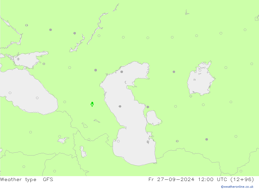 Weather type GFS Pá 27.09.2024 12 UTC