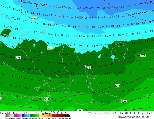 Z500/Rain (+SLP)/Z850 GFS St 25.09.2024 06 UTC