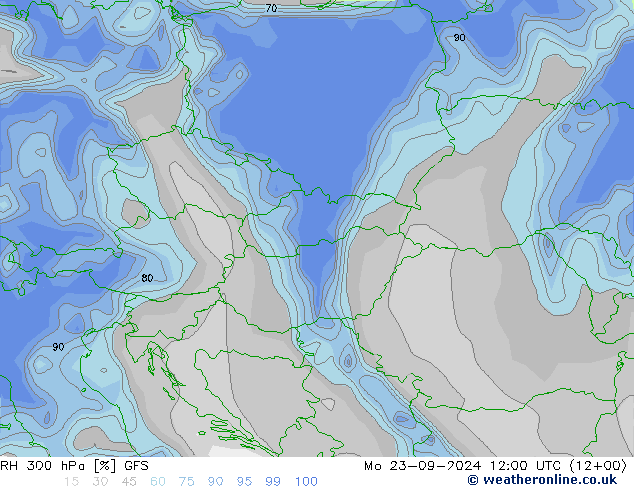 300 hPa Nispi Nem GFS Pzt 23.09.2024 12 UTC