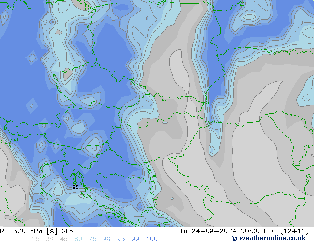 300 hPa Nispi Nem GFS Sa 24.09.2024 00 UTC