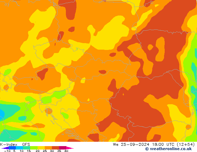 K-Index GFS We 25.09.2024 18 UTC