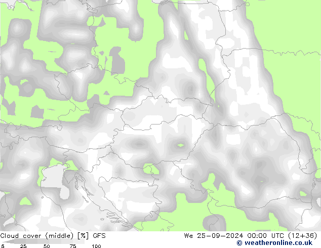 Wolken (mittel) GFS Mi 25.09.2024 00 UTC