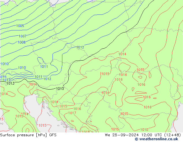 GFS: Qua 25.09.2024 12 UTC