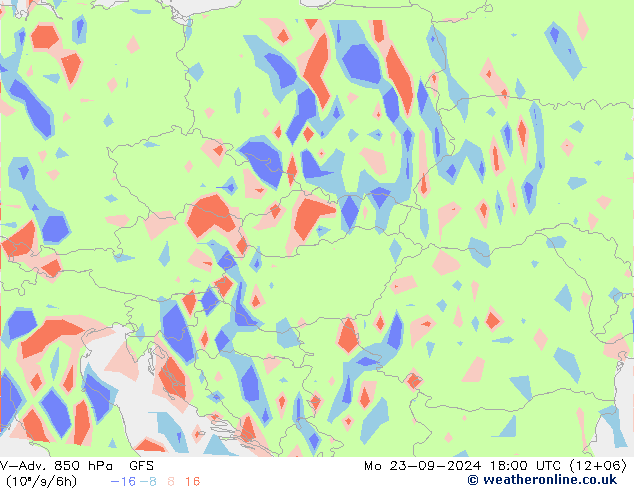 V-Adv. 850 hPa GFS lun 23.09.2024 18 UTC