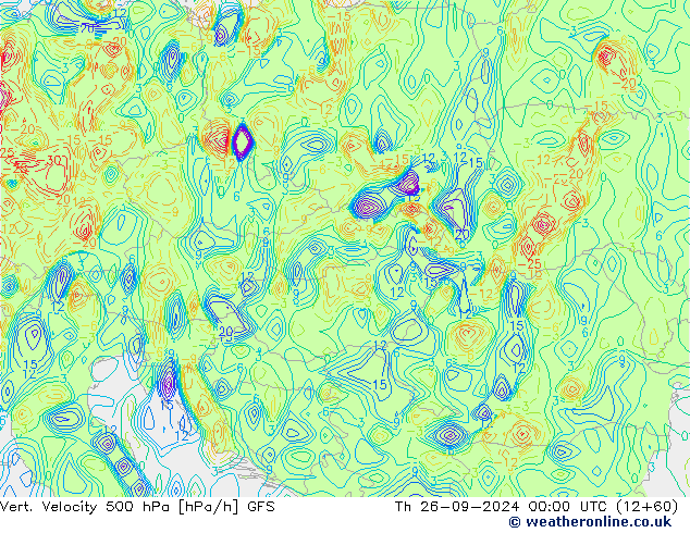 Vert. Velocity 500 hPa GFS jeu 26.09.2024 00 UTC