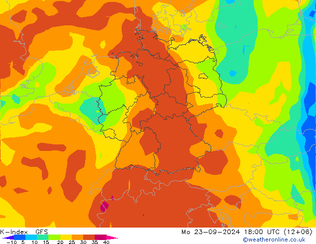 K-Index GFS Mo 23.09.2024 18 UTC