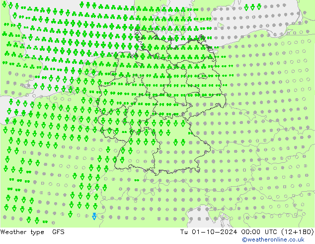 Weermodel GFS di 01.10.2024 00 UTC