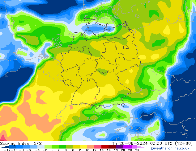 Soaring Index GFS jeu 26.09.2024 00 UTC