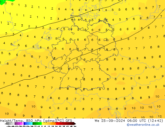 GFS: Qua 25.09.2024 06 UTC