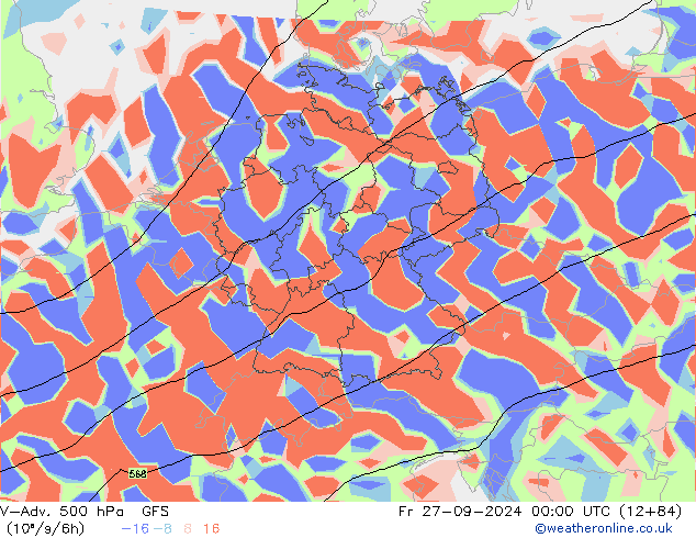 V-Adv. 500 hPa GFS vr 27.09.2024 00 UTC