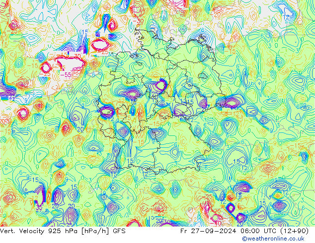 Vert. Velocity 925 hPa GFS Fr 27.09.2024 06 UTC