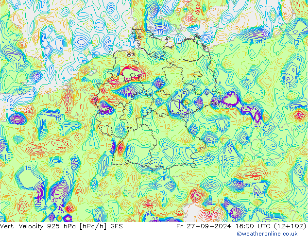 Vert. Velocity 925 hPa GFS Settembre 2024