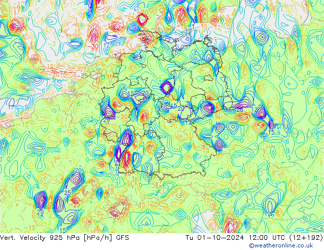 Vert. Velocity 925 hPa GFS Outubro 2024