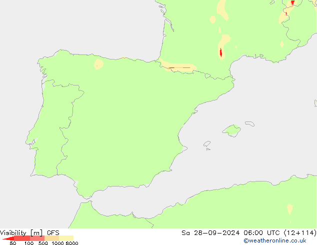 Visibilidad GFS sáb 28.09.2024 06 UTC