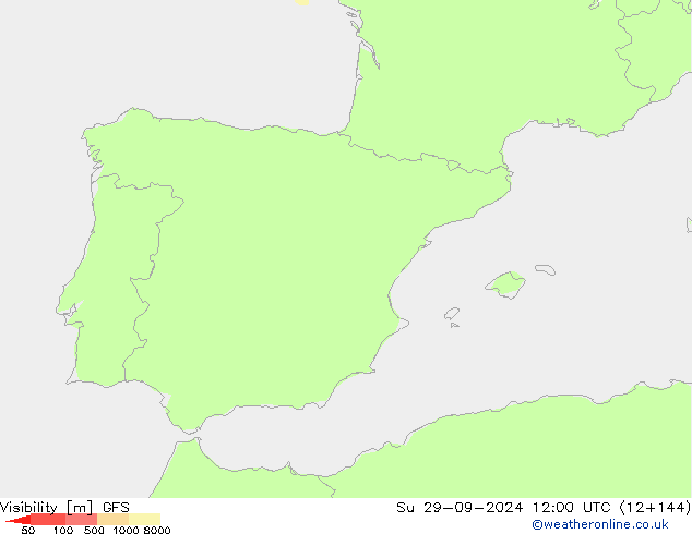 Visibilità GFS dom 29.09.2024 12 UTC