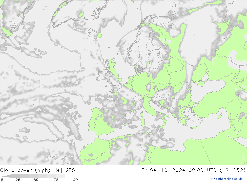 nuvens (high) GFS Outubro 2024