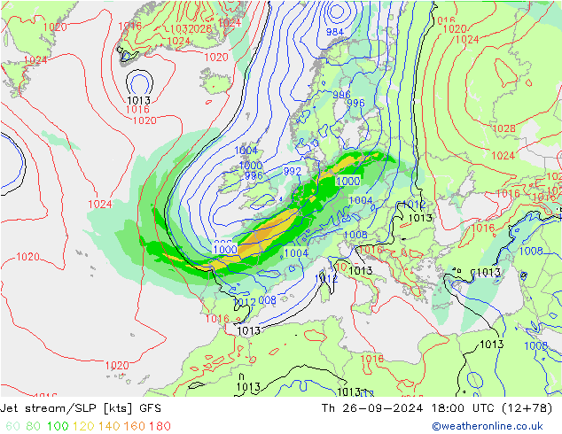 Polarjet/Bodendruck GFS Do 26.09.2024 18 UTC