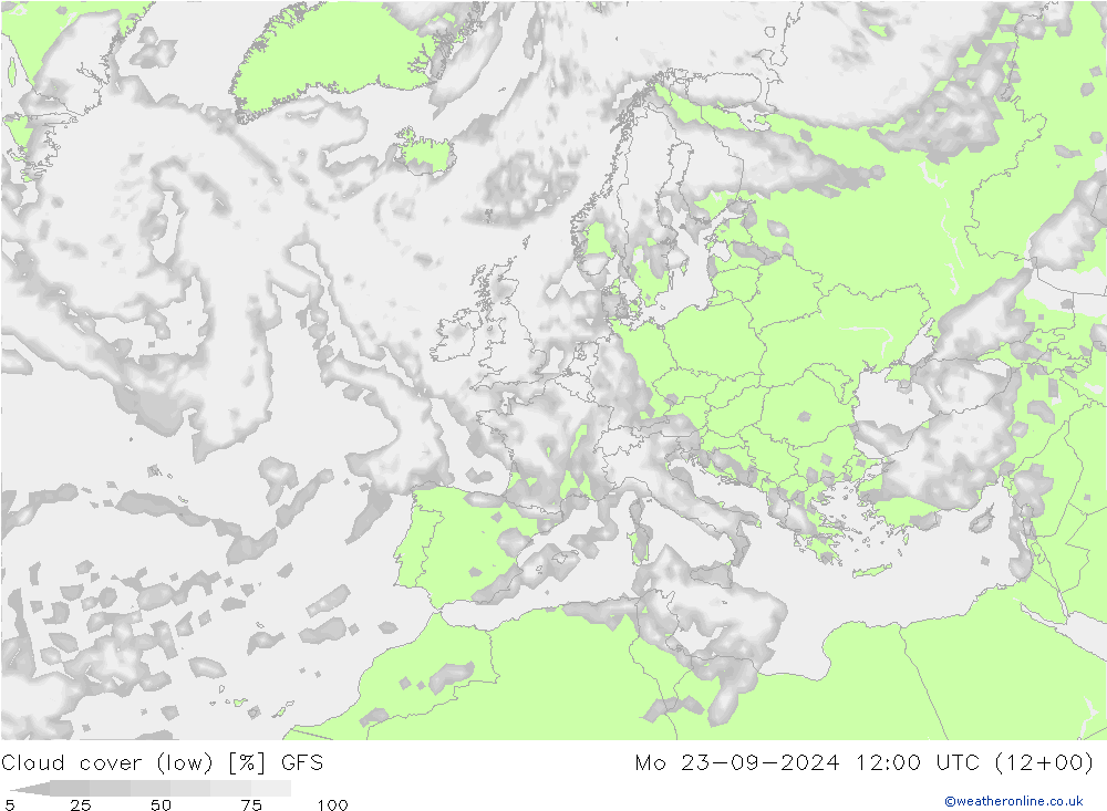 nuvens (baixo) GFS Seg 23.09.2024 12 UTC