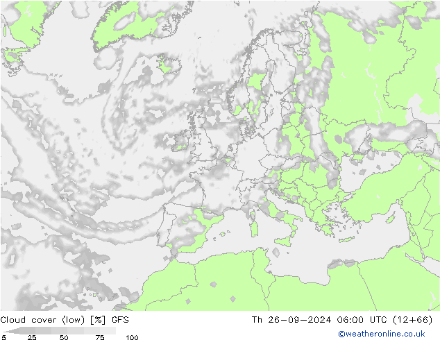 Wolken (tief) GFS Do 26.09.2024 06 UTC