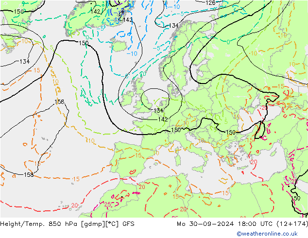 GFS: Po 30.09.2024 18 UTC