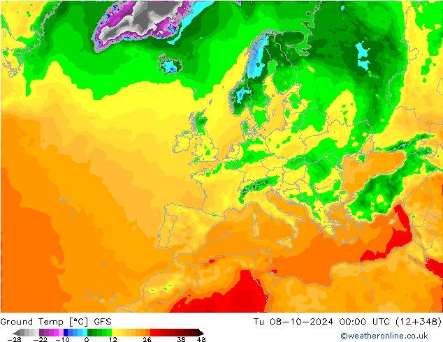 Temp GFS mar 08.10.2024 00 UTC