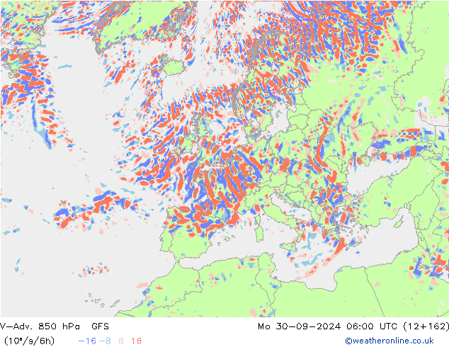 V-Adv. 850 hPa GFS Seg 30.09.2024 06 UTC