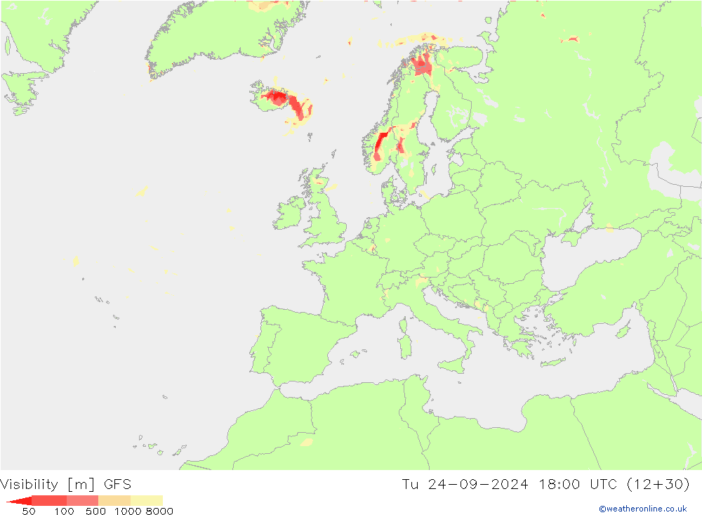 Visibilità GFS mar 24.09.2024 18 UTC