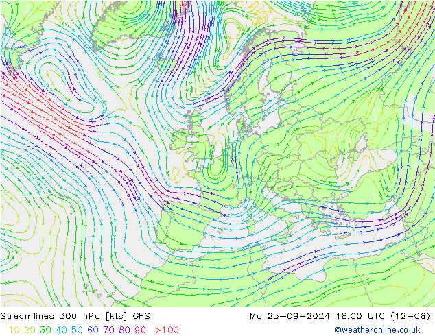  300 hPa GFS  23.09.2024 18 UTC