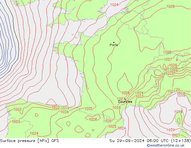 GFS: Su 29.09.2024 06 UTC