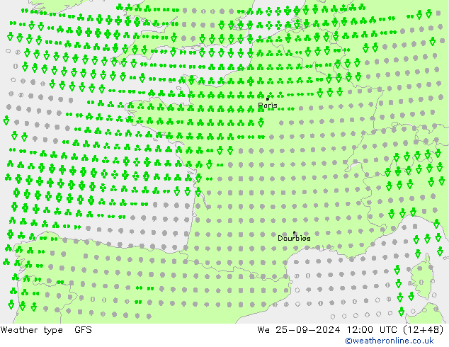 Tipo di precipitazione GFS Settembre 2024