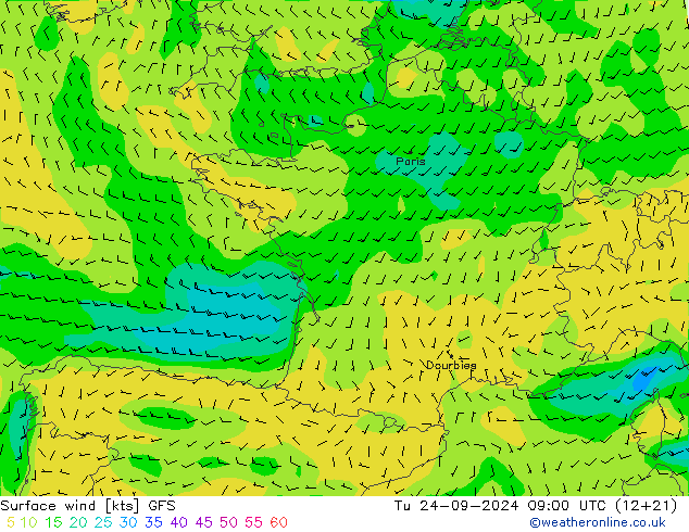 Bodenwind GFS September 2024