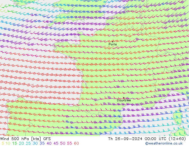  500 hPa GFS  26.09.2024 00 UTC